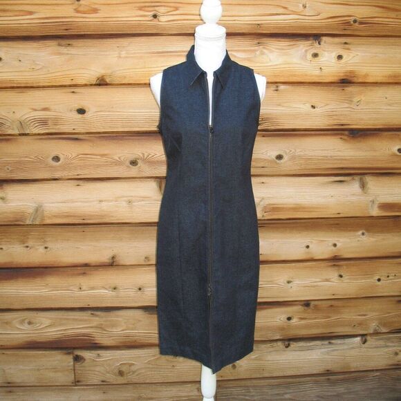 Ralph Lauren Black Label Dresses & Skirts - Ralph Lauren Black Label Sleeveless Stretch Denim Sheath Dress